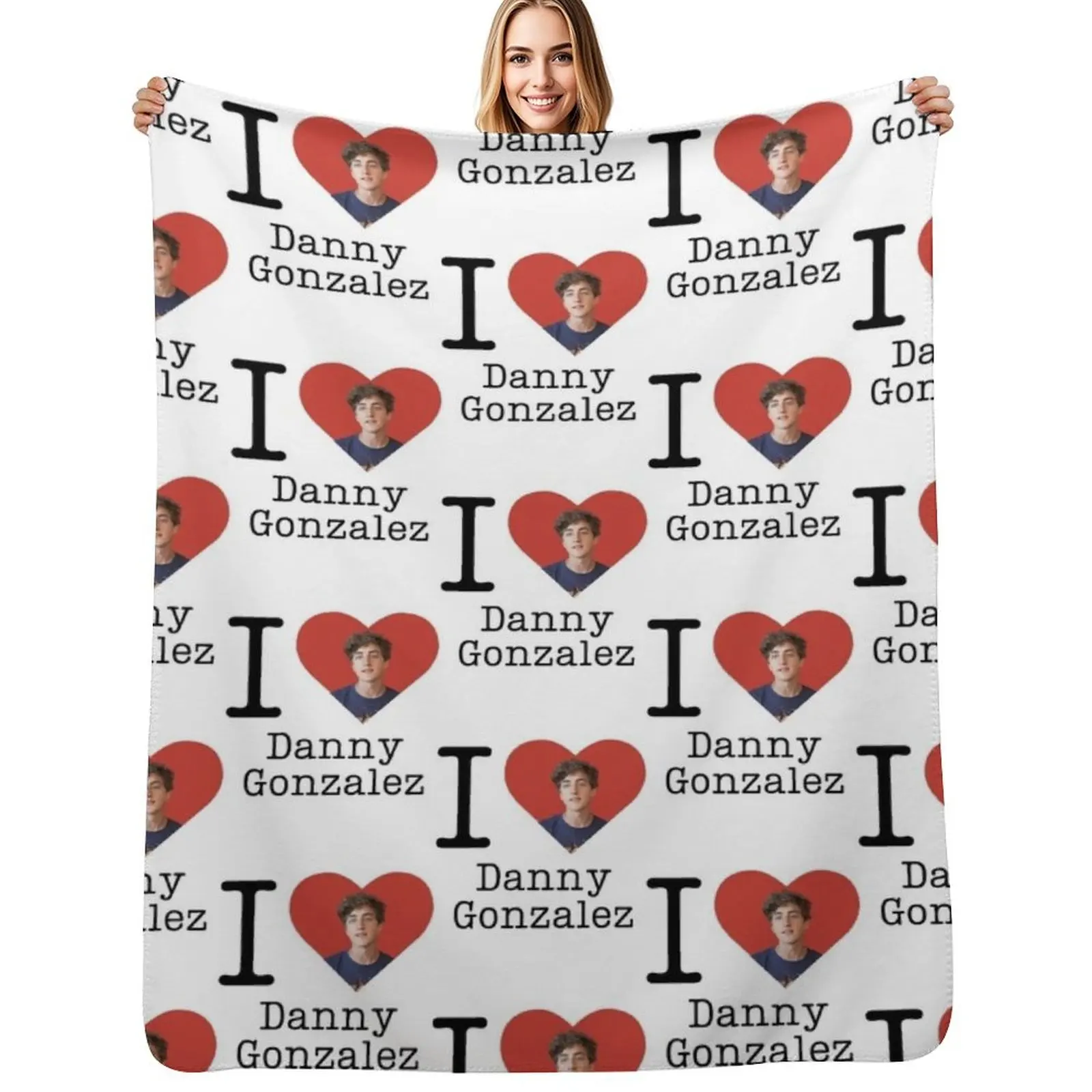 

I love Danny Gonzalez Throw Blanket Soft Big Flannels Plaid wednesday Blankets