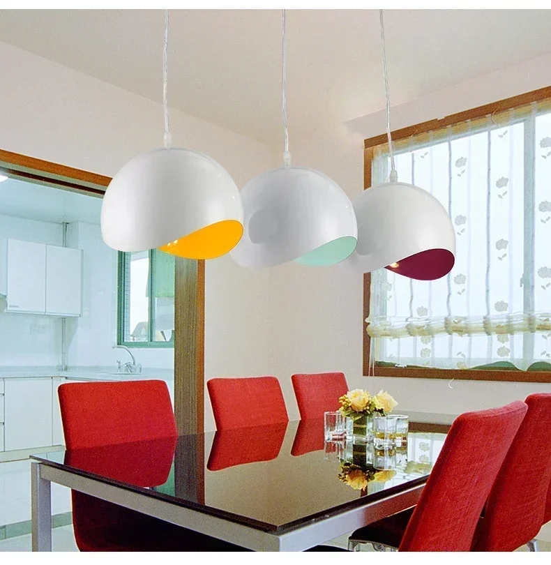 TechHPModern Brief Restaurant Lights Pendant Hardware Adjustable Light Wrought Iron Lamp Cover Lamps