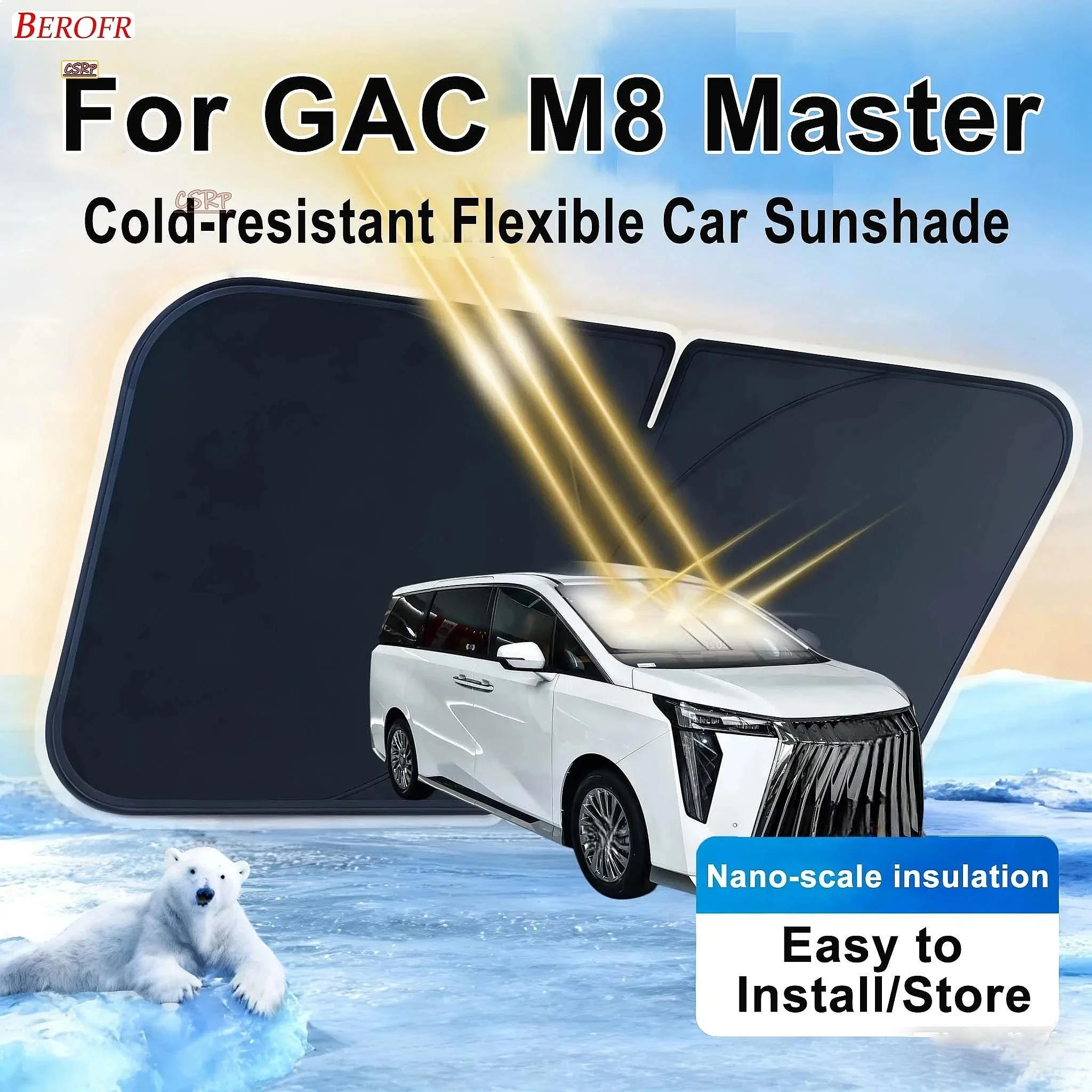 For GAC M8 Master 2022-2026 Car Windshield Sunshade Cover Front Window Sun Shade Heat Insulation Summer Auto Accessories