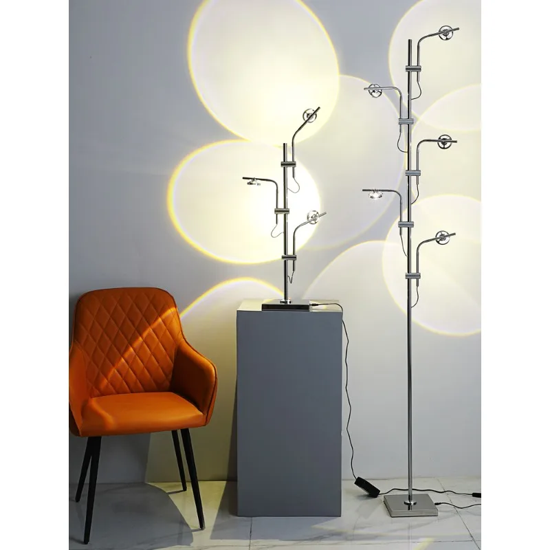 Projection floor lamp, living room bedroom light and shadow light luxury art desk lamp