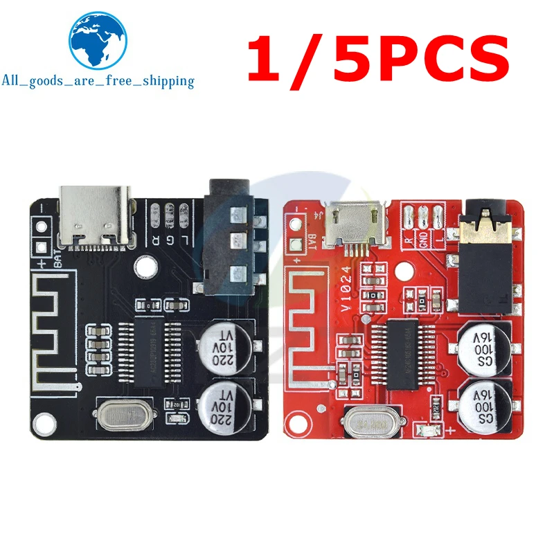 

1/5PCS TZT DIY Bluetooth Audio Receiver Board Bluetooth 5.0 MP3 Car Audio Board Stereo Music Module 3.7-5V