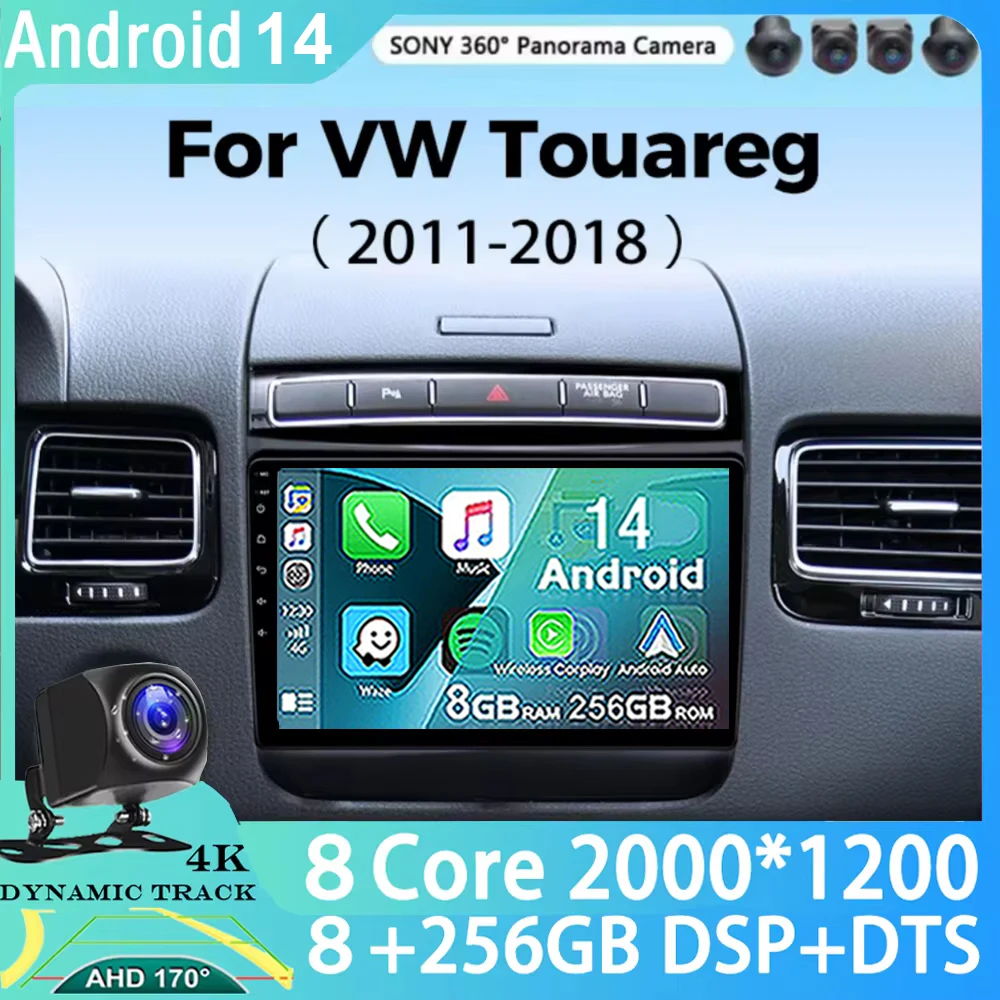 

Android 14 For Volkswagen Touareg FL NF 2010 - 2018 GPS BT No 2Din 2 Din DVD Car Radio Multimedia Video Player Navigation Stereo