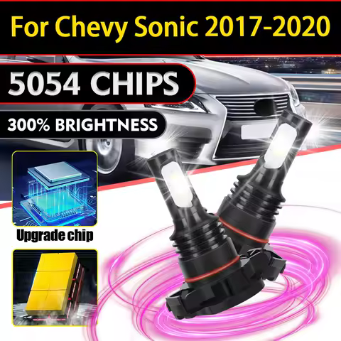 2Pcs Fog Lamps 20000LM 5202 Auto Front Fog Lights 100W Plug And Play 360 Degree Lighting For Chevy Sonic 2017 2018 2019 2020