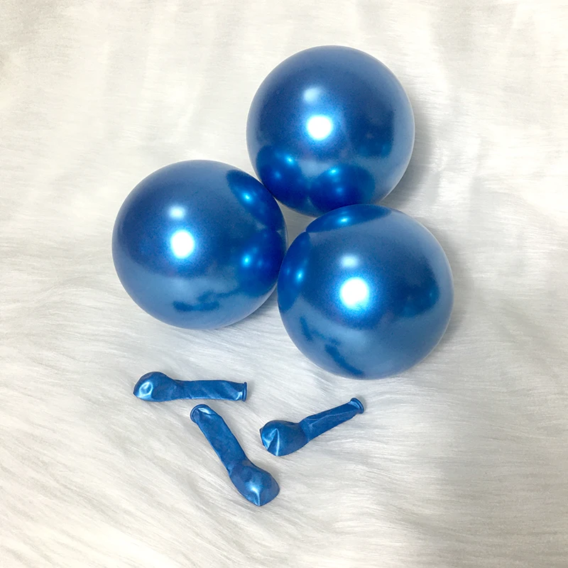 

5/10/12inch Blue Birthday Party Balloons Baptism Boys Baby Shower Wedding Christening Gender Reveal Decor Chrome Balloon