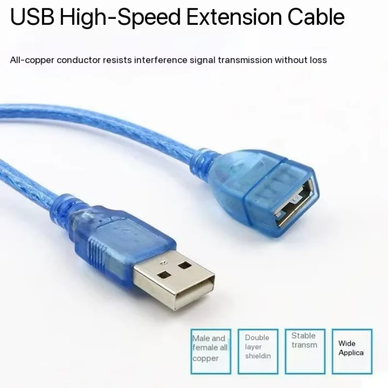 Printer scanner extension cable USB 2.0 USB square port USB A male to USB B male+USB A female