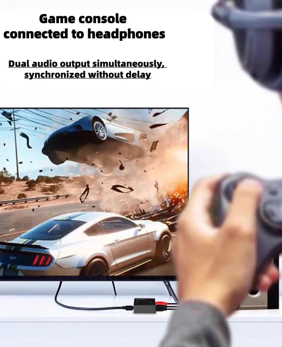 DAC Digital to Analog Audio Adapter, Optical SPDIF Fiber to Stereo Converter with RCA & 3.5mm AUX Output view 5