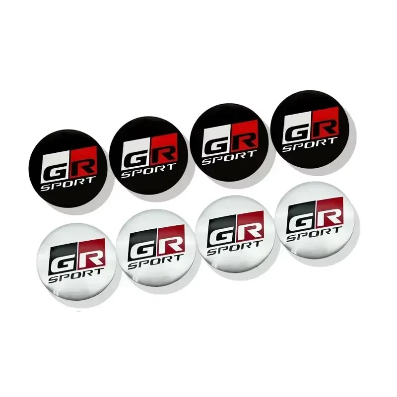

4Pcs 56mm GR Sport Logo Car Wheel Hub Center Cap Stickers Rim Cover Decal For Toyota Corolla 86 Supra CHR Yaris Camry Prius RAV4