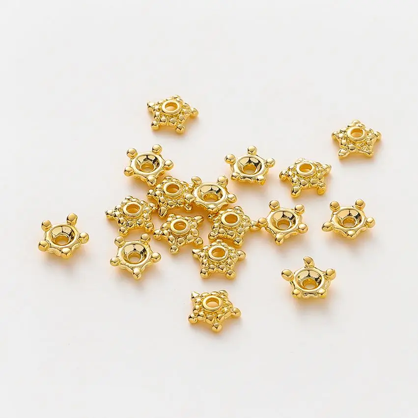 

20pcs /lot 14K 18K Gold Color Plated Stars Beads Caps Tassel Ends Stopper Caps Pendants For DIY Jewerly Crafts Making Supplies