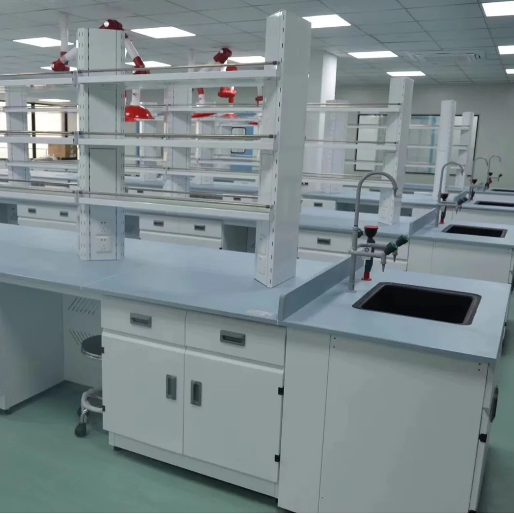 18Mm marble countertop, laboratory impact resistant all-steel high temperature table, high temperature resistant central experim