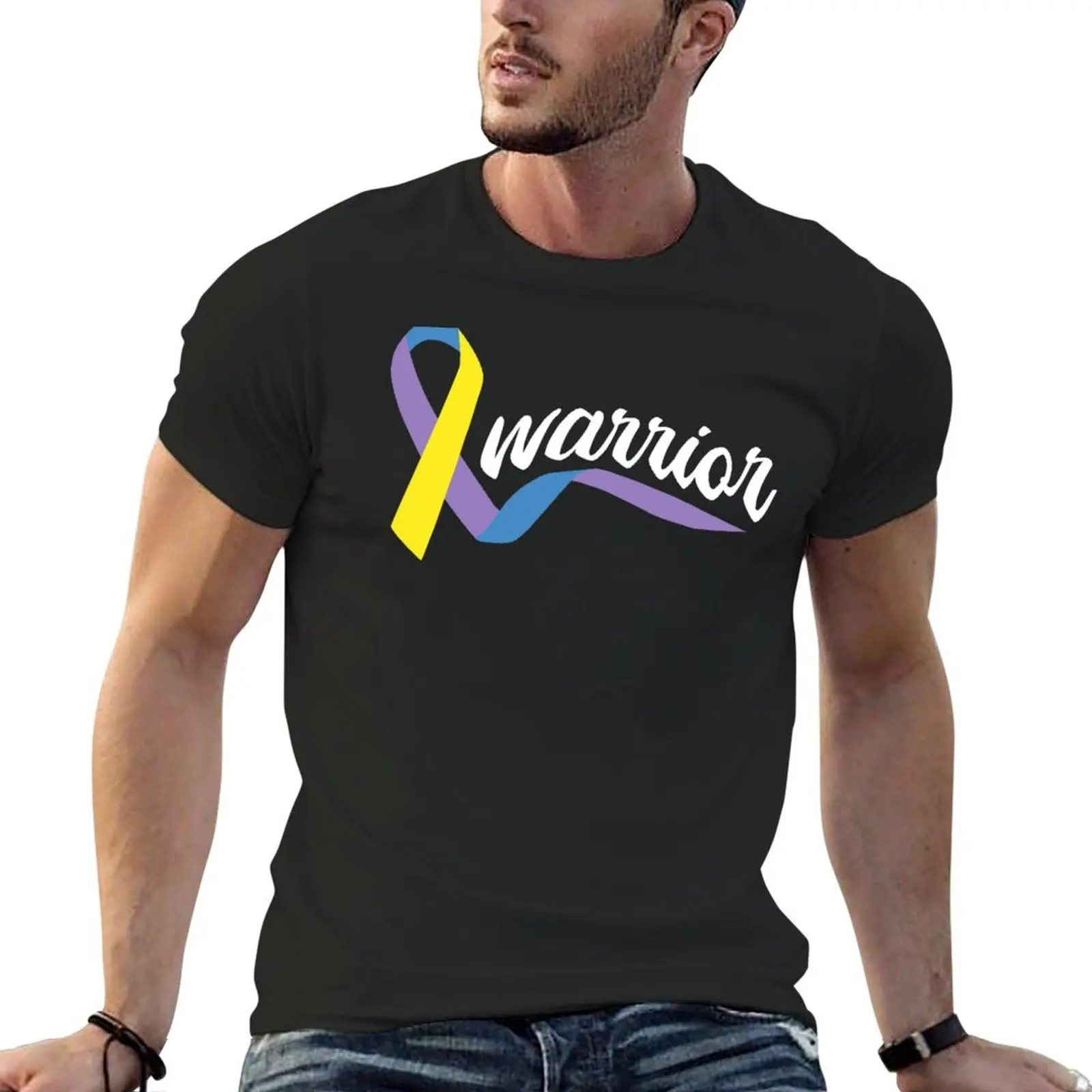 Bladder Cancer Warrior T-Shirt quick drying graphic tee shirt summer top mens plain t shirts