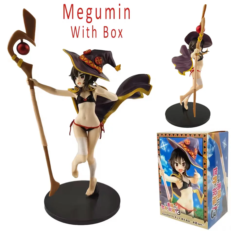 Figma 407 الشكل كونوسوبا نعمة الله على هذا العالم الرائع أنيمي الشكل Megumin أرقام لطيف تمثال تحصيل نموذج اللعب