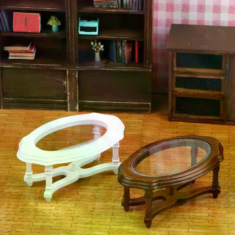 1/12 Dollhouse Simulation Coffee Table Model Dollhouse Living Room Furniture Decoration Micro Scene Construction Props