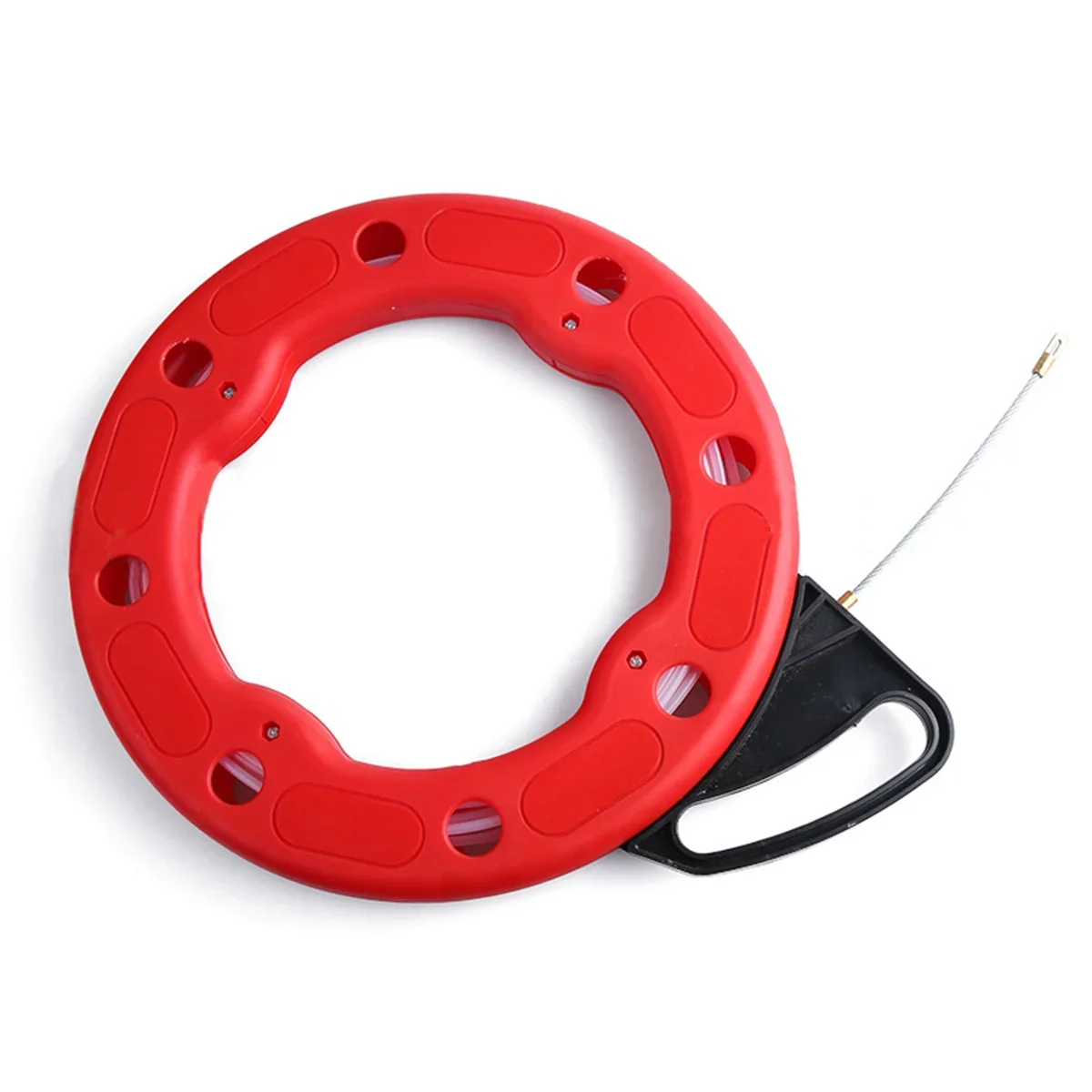 30M/40M Cable Puller Fish Tape Cable Fiberglass Fish Tape Reel Puller Fiberglass Metal Wall Wire Conduit 4mm