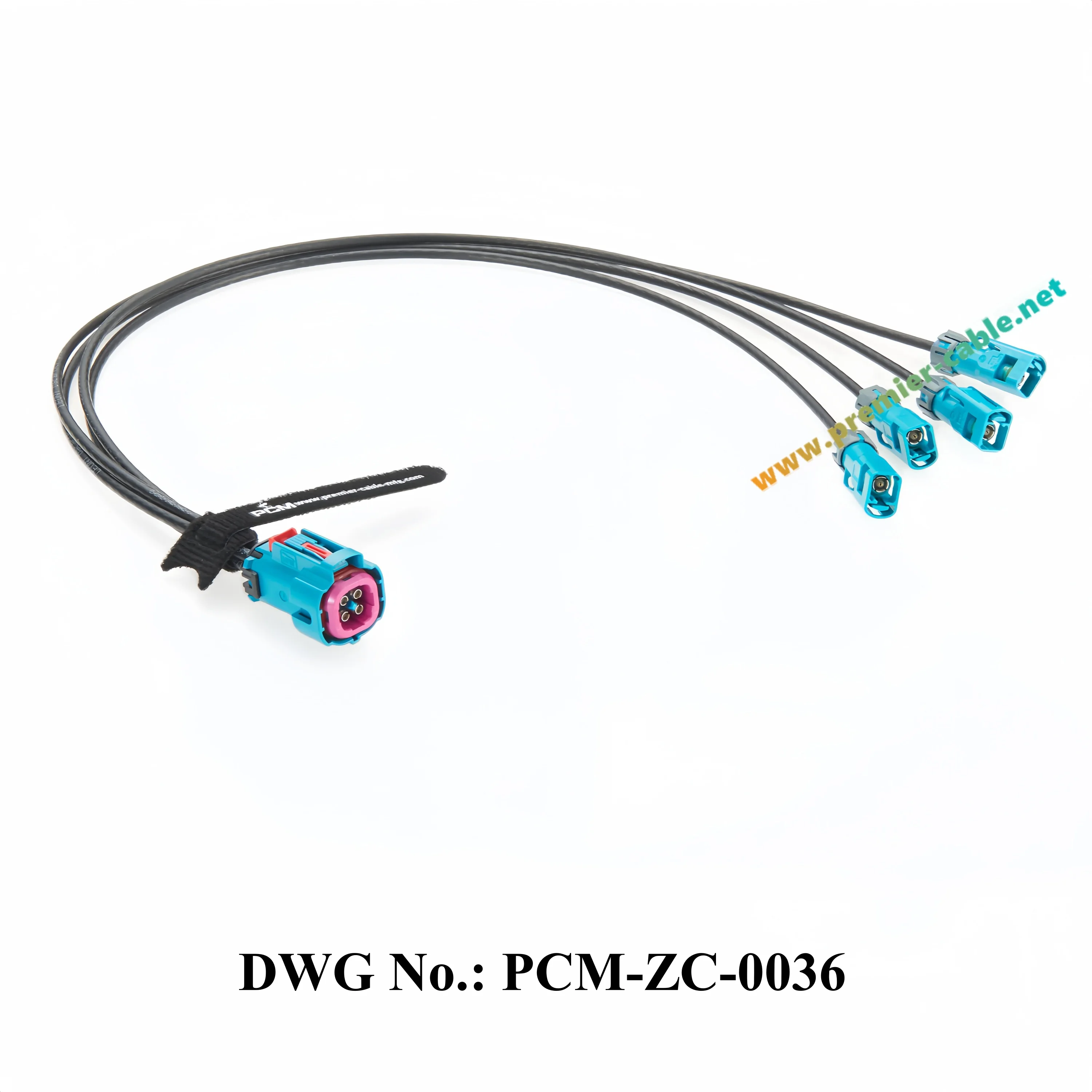 IP67 4-in-1 Rosenberger Mini FAKRA Buchse auf FAKRA Buchse RF Koaxialkabel AMK14K-1M4Z5-Z zu 59Z163-003-Z Fahrzeug-LVDS-Kabel – Detail 4
