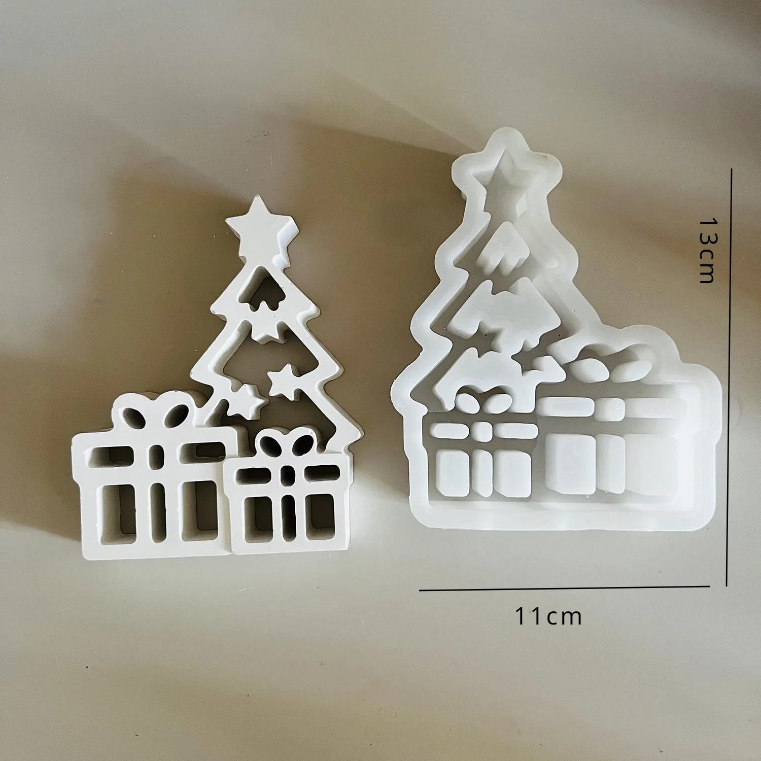 Новогодние елочные украшения, силиконовая форма, сделай сам, рождественская елка ручной работы, подарок, цементная штукатурка, домашний декор