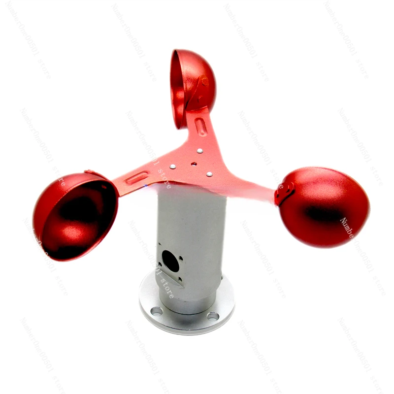 Three Cups Anemometer Wind Direction Indicator Shell Aluminum Alloy Wind Cup Outdoor Meteorological Wind Speed Sensor