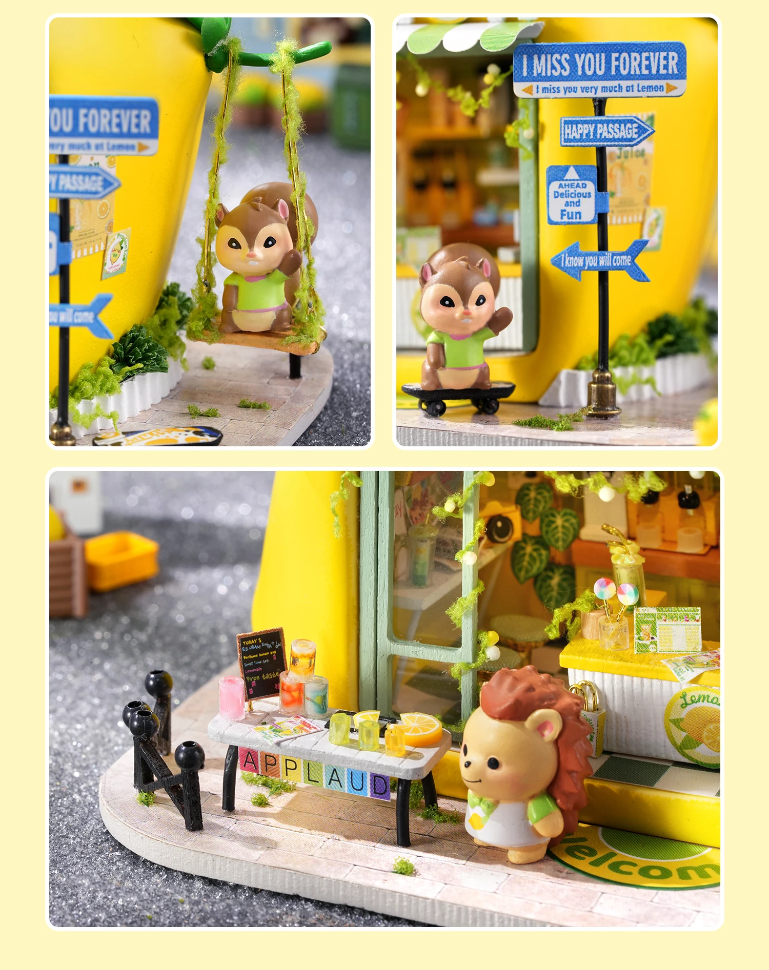 DIY Miniature Dollhouse Kit with LED Light Handmade 3D Puzzle Mini House Toys Home Decor Wooden Crafts For Xmas Birthday Gifts