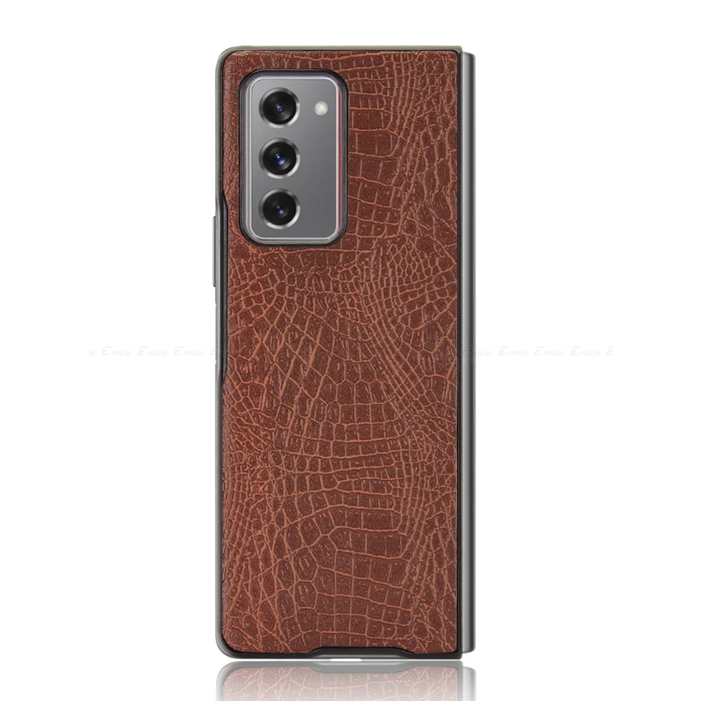 Luxury Crocodile Leather Plastic Phone Case For HuaWei Mate X X2 Xs 2 P50 Pocket Honor Magic V Hard PC Plastic Back Cover