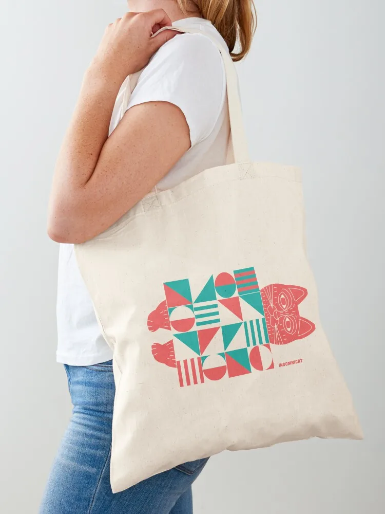

Zoned Out Cat with Insomnia Tote Bag shopper bag woman shopper bags hand bags free delivery bags