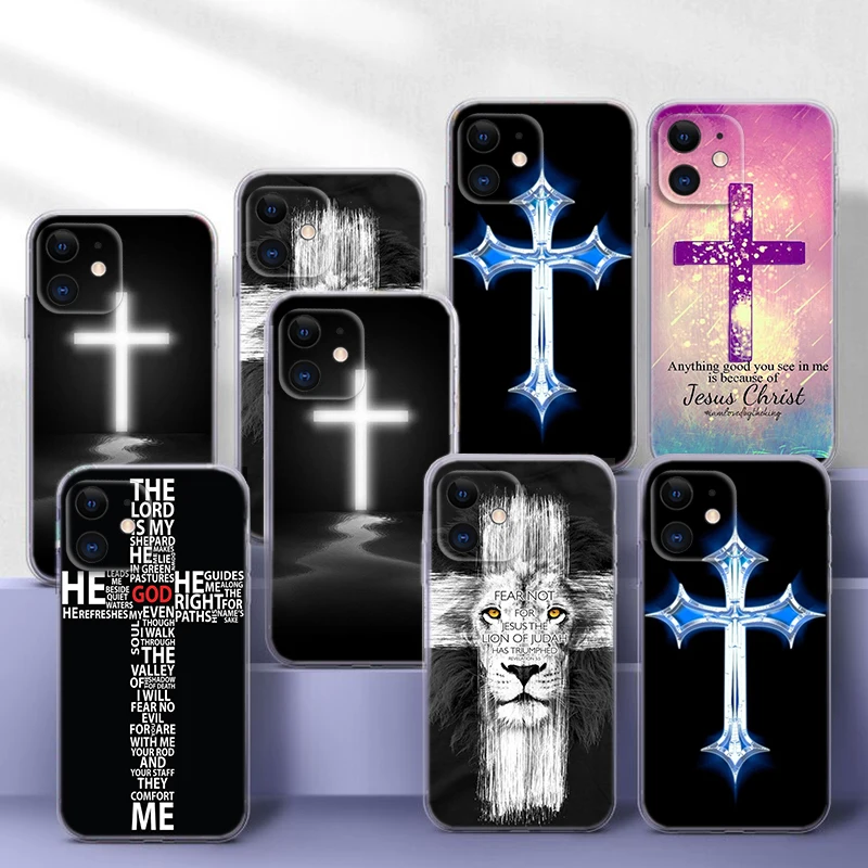 68F Christian Cross Design Soft Case for Moto G9 Powe One Pro E12 E22I E22 G52 G42 G32 G22 G23 Z2 Z Play P40 P30 Edge 30