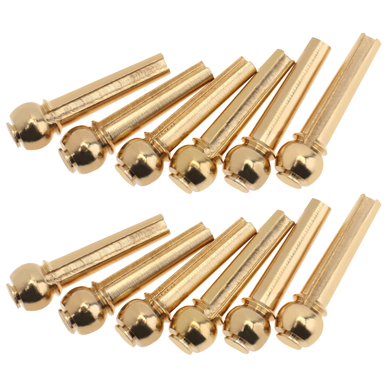 

12pcs Brass Guitar Bridge Pins for Acoustic Guitar Multifunctional Bridge Pin Puller Enhanced Tone Solid Brass Strings Nail Pegs