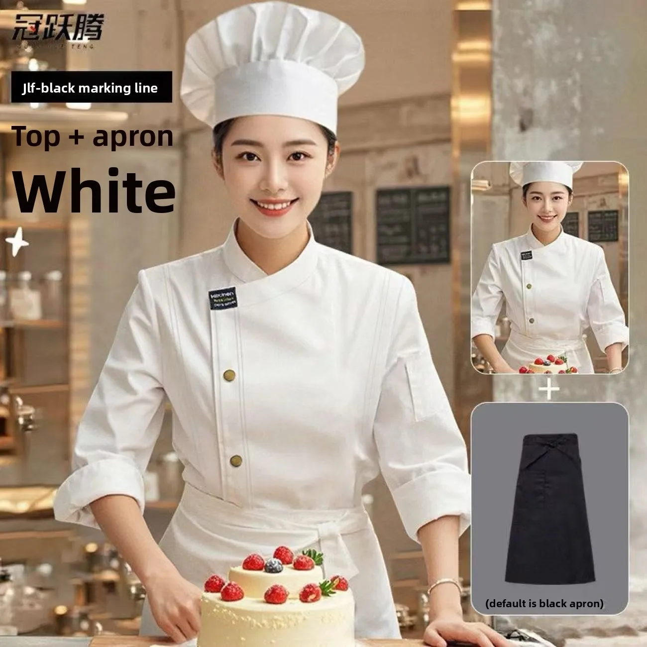 Catering Baking Chef Overalls Men's Long Sleeves Large Size Hotel Back Kitchen Grey Tooling Customized Set