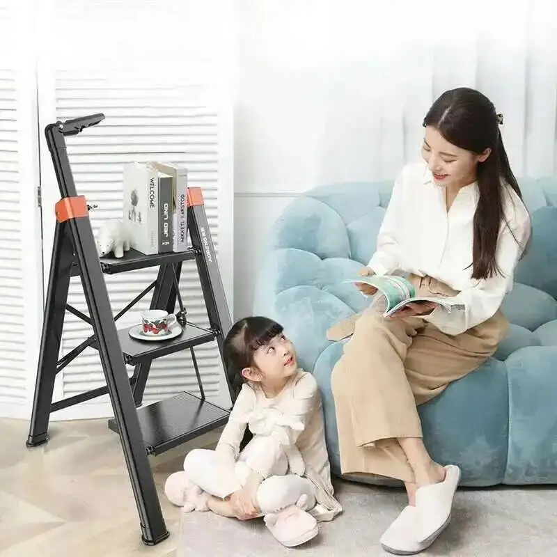 

Folding Step Ladders Ladders Simple Multifunctional Aluminium Thickened Telescopic Step Stools Kitchen Step Stool Home Furniture