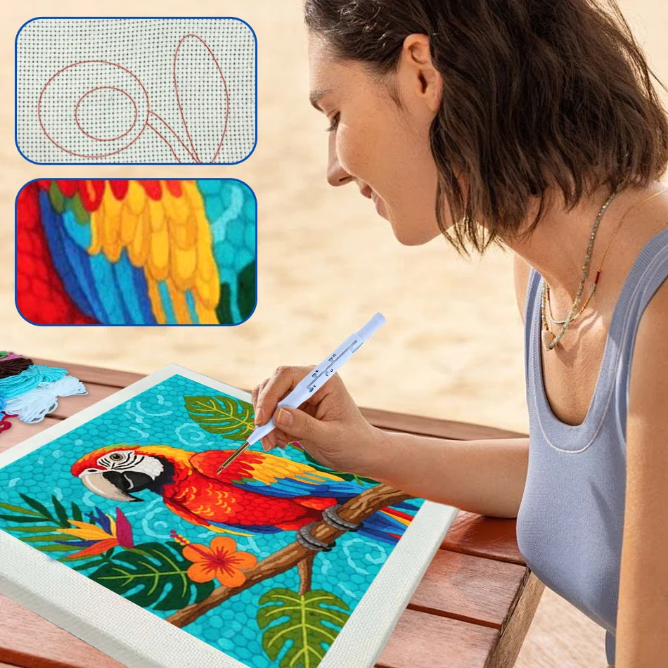 

Набор для вышивания панч-нидл GATYZTORY: Разноцветные птицы, вязаная пряжа, набор для рукоделия для взрослых, набор для вышивания для начинающих, декор для дома своими руками