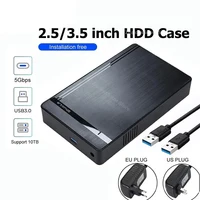 Caja HDD de 3,5 pulgadas, adaptador SATA a USB 3,0, carcasa de disco duro externo para disco SSD de 2,5 "", 3,5"", 450 Mb/s, funda HDD de 10TB para PC y portátil