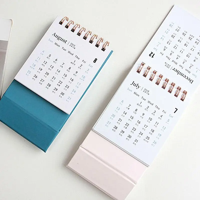 2024-2025 Mini Simple Small Desk Calendar Pocket Portable Calendar Plan Calendar Desktop Decoration