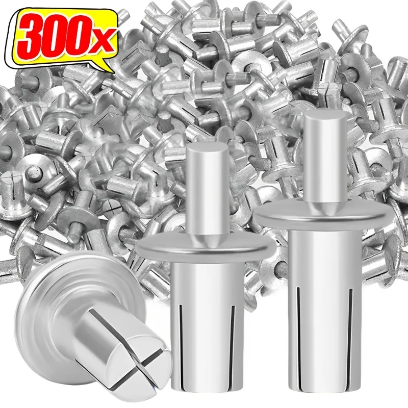 Remaches de expansión de accionamiento de martillo, expansión de percusión, cabeza de clavo de aluminio, Piercing, tipo golpe, tornillo de rosca pequeño, 300-10 Uds.