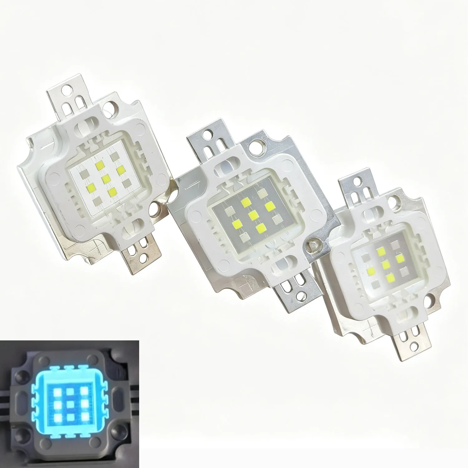 10W mixed cold white 10000K+royal blue 450nm/UV 395nm high-power LED plant growth aquarium light bulb