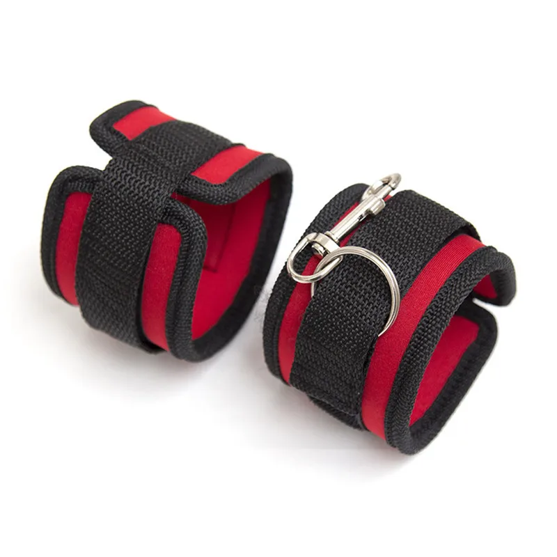 BDSM Bondage Set Adult Sex Game Handcuff Ankle Restraints Sextoy Couple Slave Sex Products Erotic Bed Strap System SM Soft Cuffs view 6