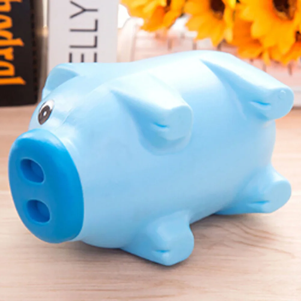 2pcs Money Pot Pig Shape Bank Adorable Saving Jar Decorative Piggy Bank Coin Container for Home (Rosy + Blue)