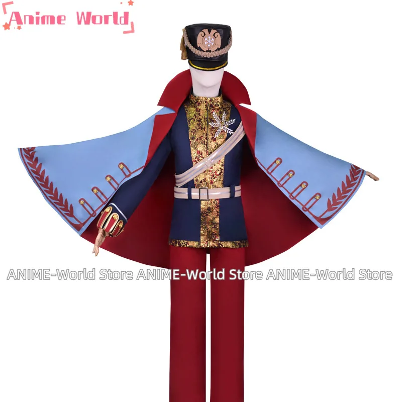 Anime Game Identity Ⅴ Robbie White Axe Boy Cosplay Costume Ivan Skin Train Conductor Blue Cloak Combats Man Woman Halloween Suit