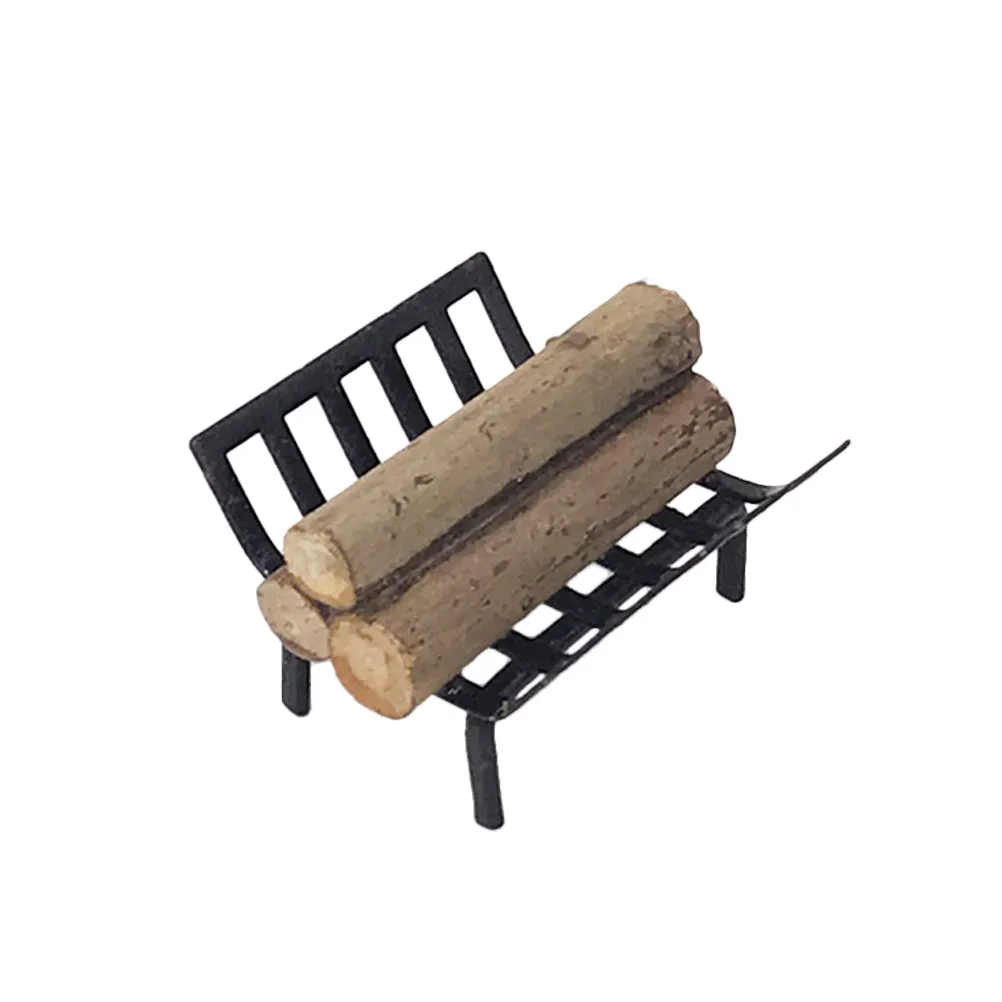 1Pcs Mini Room Accessory 1:12 Metal Firewood Frame Timber Epitome Pocket Firewood Decor DIY Playhouse Scene Kids Cognitive Gift