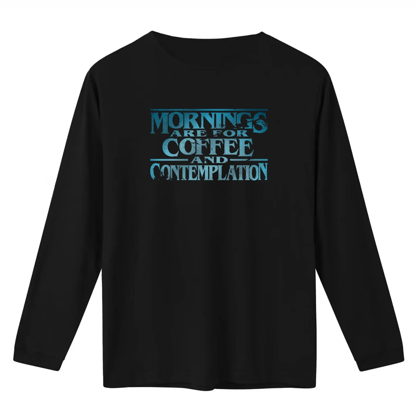 Mornings are for Coffee and Contemplation T-Shirt Summer Casual Cotton Tee Oversized Streetwear Tops Vintage Graphic Print