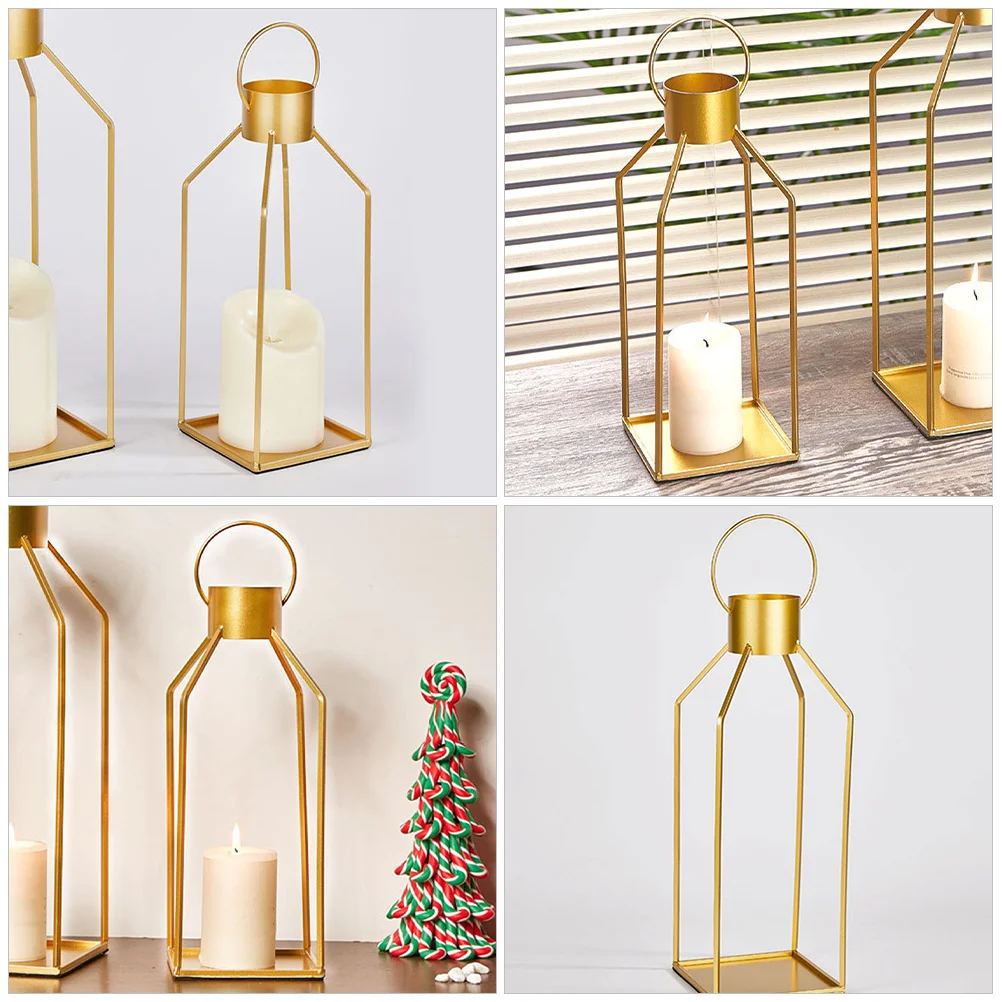 

Golden Iron Holder Small Desktop Tealight Stand For Wedding Home Decor Vintage Table Decoration Metal Candlestick