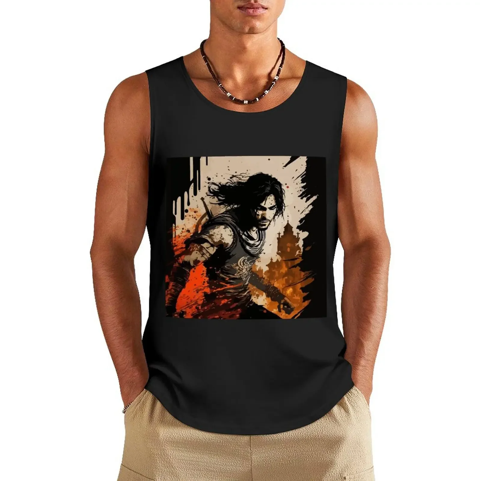 

Prince of Persia run at wall Tank Top gym accessories men Men's clothes