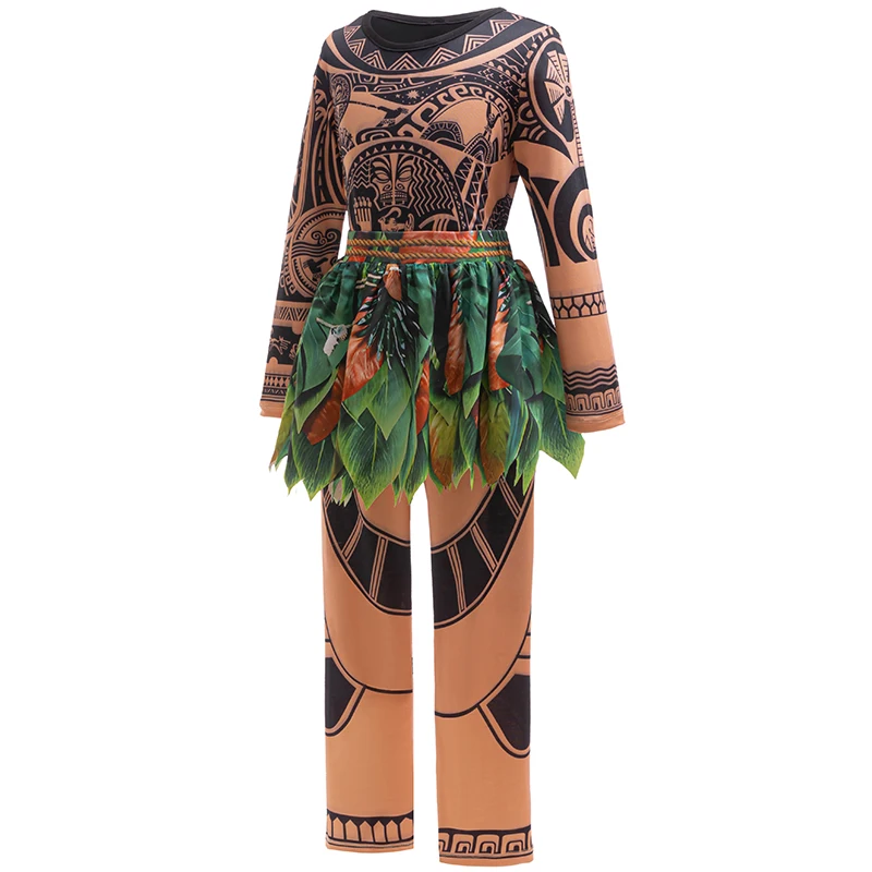 فيلم موانا بنين تأثيري حلي ماوي الوشم طباعة السراويل العليا الجوارب قطعتين مجموعات للأطفال هالوين كرنفال الجدة وتتسابق