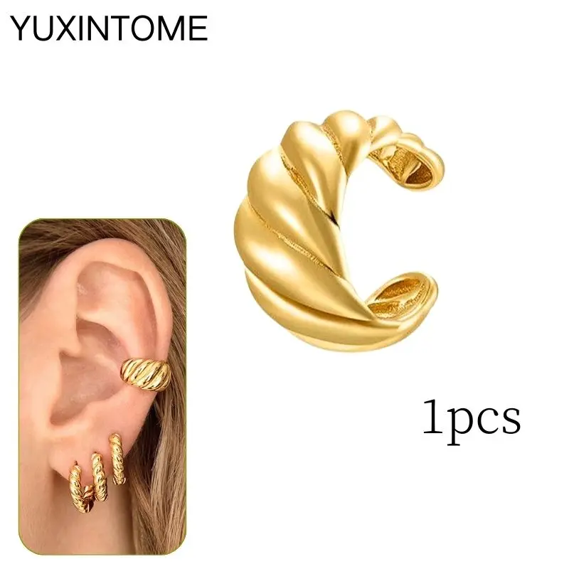 Women's 24K Gold Plated Punk Ear Cuff, No Piercing