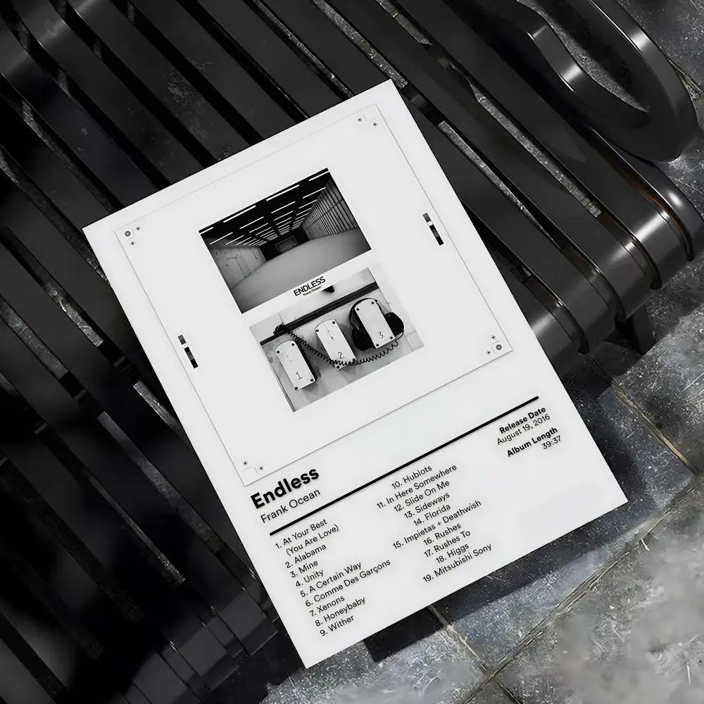 F-Frank Ocean Rapper Sänger Poster Wohnzimmer Schlafzimmer Bar Flur Klebende Wandkunst Druck Wasserfest Ästhetische Dekoration – Detail 9