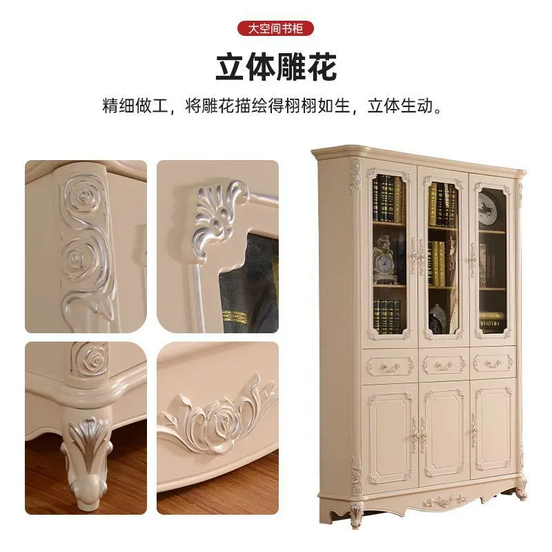 Bookcase Bookshelf Free combination cabinet Bookcase glass door Two doors Three doors Large capacity