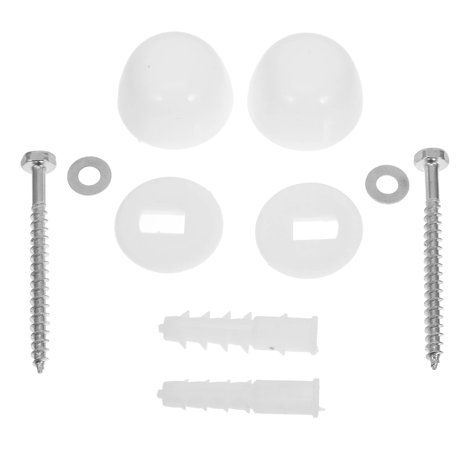 

Toilet Floor Bolts and Decorative Caps Universal Snap-in Insert Toilet Bowl to Floor Fixing Kit Anti-Wobble Plastic Screw Caps