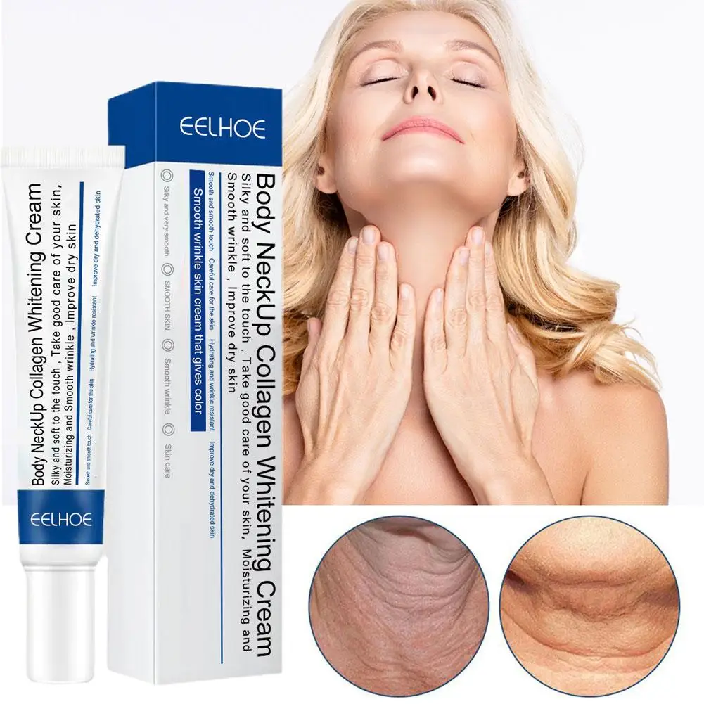 3 Stuks Collageen Nek Crème Anti-Aging Strakker Tilt De Nek Kin Efficiënt Verminderen Fijne Lijntjes Verhelderende Huid