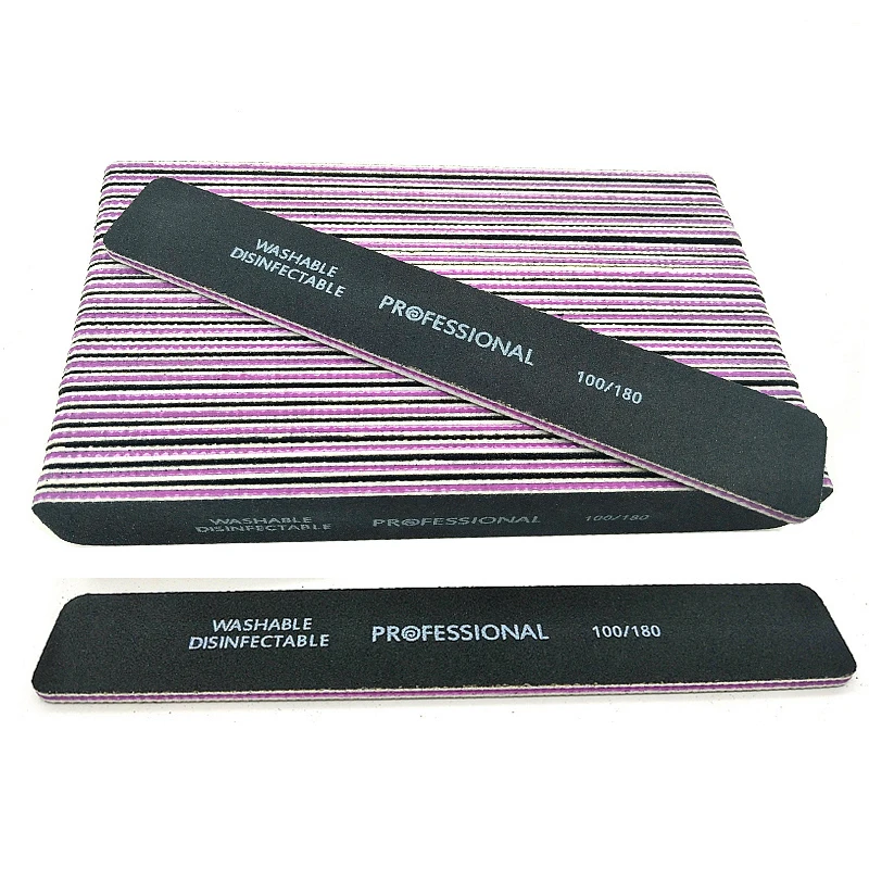 50 Pcs/Set Pedicure Manicure File Professional Nail Art Files Wholesale Plastic Buffer Sanding Block Salon For Nails UV Gel Tool