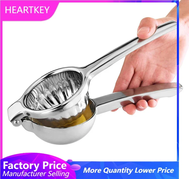 Wholesale Silicone Handle Manual Juicers Stainless Steel Lemon Squeezer Reamer