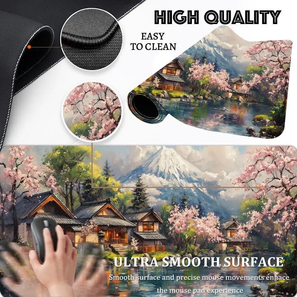 Elegant village scenery Mouse Pad Desk Mat Large Computer Office Carpet XXL Mousepad Gamer Gaming PC Accessories Keyboard Rug 6