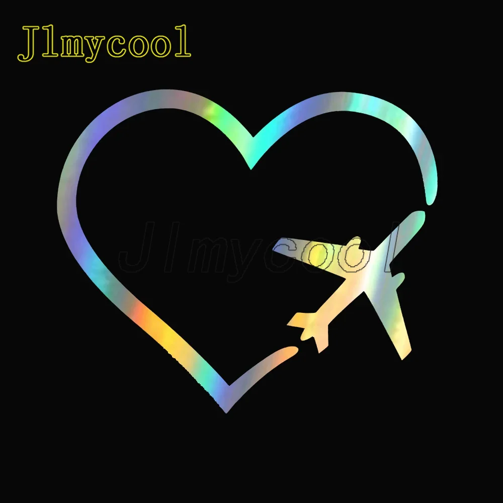 14.8X12.5CM Interesting Airplane Aviation Pilot Car Styling Vinyl Decals Decor Car Stickers Black / Laser Decal Stcker