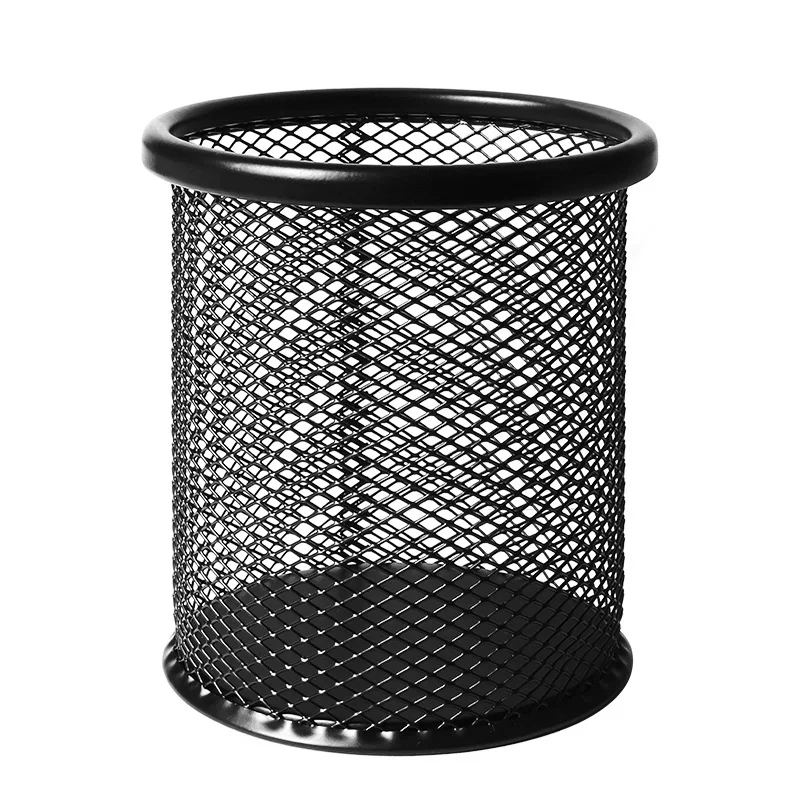 Stift halter Büro Schreibtisch Metallgitter quadratischen Stift Topf Fall Briefpapier Container Organizer langlebige Feder mäppchen schwarz